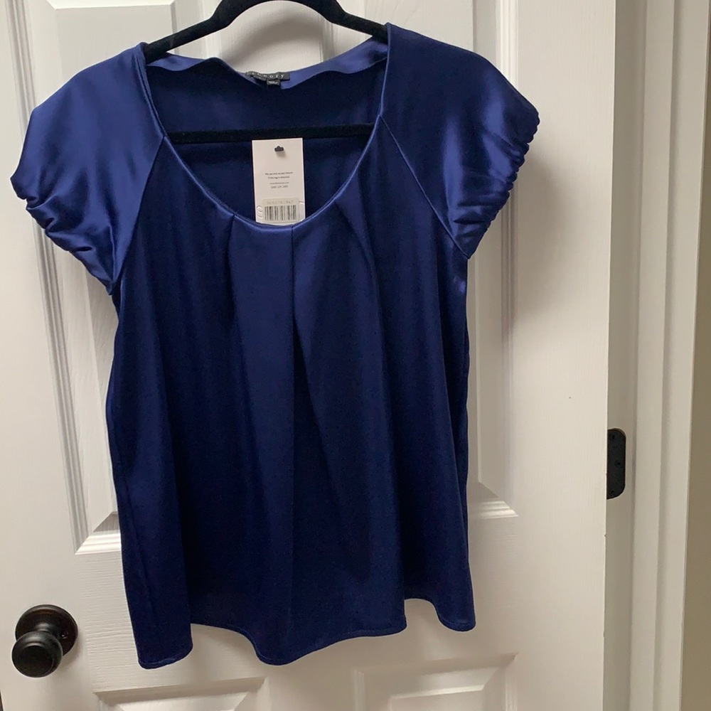 Theory blue blouse